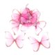 thumbnail image 1 of 10 adornos de mariposa de gasa con parte trasera plana para hacer aretes y joyas Vino rojo, 1 of 9