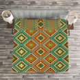 thumbnail image 3 of Ambesonne Ethnic Quilted Bedspread Set 3 Pcs, Mosaic Folkloric Ethnic, Queen Size, Multicolor, 3 of 3