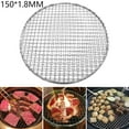 thumbnail image 1 of Allume 5.9inch Round Cooling Rack-BBQ Stainless Steel Barbecue Round Grill Mesh Wire - Grate Picnic Grid Net Silver, 1 of 12