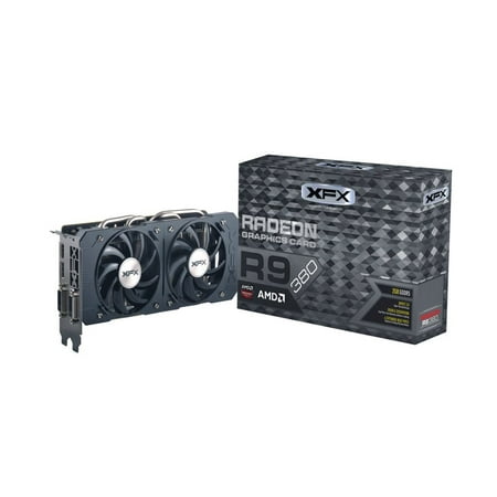 Graphics Card Dvi Port XFX DOUBLE DISSIPATION R9 380 990MHZ XXX OC 2GB DDR5 DISPLAYPORT HDMI DUAL DVI Graphics Cards R9-380P-F22M ()