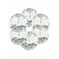 thumbnail image 7 of 13 Inch Round Placemats Set of 6, Green Blue Pumpkins Fall Non Slip Heat Insulation PP Table Mats, Thanksgiving Eucalyptus Leaves Washable Place Mats for Kitchen Dining Party Table Decor, 7 of 7
