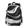 thumbnail image 2 of Disketp Abstract Black White Swirls Mochila Escolar de Gran Capacidad y Peso Ligero, Mochila de Viaje Ideal para Escuela, Trabajo y Uso Diario, Cómoda y con Estilo, 2 of 8