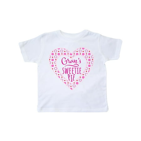 

Inktastic Gran s Sweetie Pie with Pink Hearts Gift Toddler Boy or Toddler Girl T-Shirt