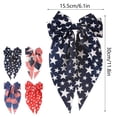thumbnail image 2 of Fabric Bow Style Decorative Hair Barrettes, Patriotic Star and Stripe Print Hair Clips, Secure Hold Hair Accessories for Holiday and Casual Wear, 11.8 * 6.3 * 0.4 Inch, 2 of 4