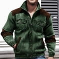 thumbnail image 3 of LEKWK Mens Cargo Jacket Stand Collar Zip up Coat Multi Pockets Workwear Top Heavyweight Durable Utility Shirt Outdoor Hiking Camping Fishing Gear, 3 of 6