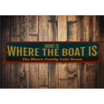 thumbnail image 1 of Home is Where the Boat is Novelty Decor, Metal Wall Sign - 4x18 Inches, 1 of 4