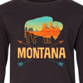 thumbnail image 4 of Inktastic Montana Gift Buffalo Silhouette Long Sleeve Youth T-Shirt, 4 of 5