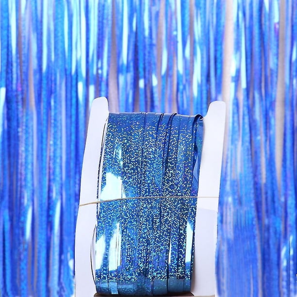 Oropel con purpurina, cortina con flecos, telón de fondo, decoración para fiesta hawaiana, boda y cumpleaños