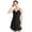 01-Black692, variant on Wxolcjlv Solid Print Nightgown for Womens Short Sleeve Crew Neck Sleep Dress Night Suit