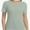 Light Green, variant on Women's Crew Neck Ribbed Fitted Shirt Basic Short Sleeves Summer T Shirt Tops