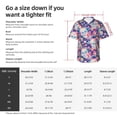 thumbnail image 5 of Fuzoiu Skull rainbow color space Print Hawaiian Shirt for Men, Summer Beach Casual Short Sleeve Button Down Shirts, Men’s Beach Summer Shirts with Pocket,Large, 5 of 7