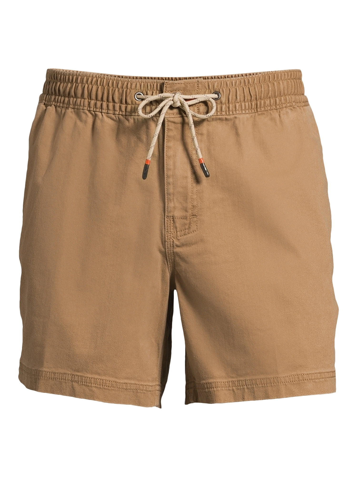 George Men's and Big Men's Twill Pull On Shorts with Drawstring Waist, 8" Inseam, Sizes S-2XL