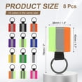 thumbnail image 2 of Uxcell 8Pcs Reflective Keychain High Visibility Tags Lanyards Pendants Zipper Pulls Waterproof for Backpack Running Cycling Green Orange, 2 of 6