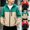 Green, variant on YUANxueke Boys Waterproof Windbreaker Full Zip Color Block Hooded Jacket with Zipper Pockets for 7-16 Years