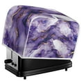 thumbnail image 5 of Yuyamidu Purple Marble Stripes Toaster Cover Wide Slot Toaster Oven Dustproof Cover Stain Resistant Small Appliance Cover Kitchen Decoration for 2 Slice Toaster, 5 of 7
