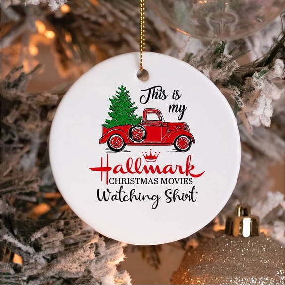Classic Truck & Tree Ornament - Ideal for Hallmark Christmas Movie Fans!