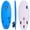 Blue, variant on 4-4 4ft 4in Bodyboard - Soft Top Short Foam Surfboard for Beginners and Kids - Includes Leash and Fins
