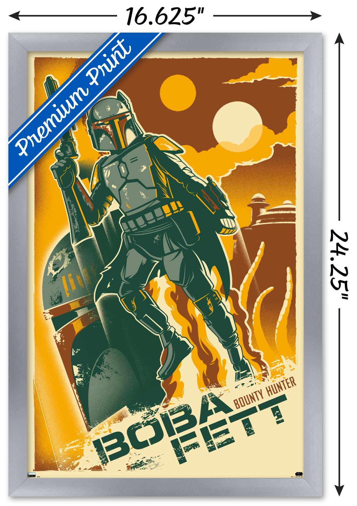 Star Wars: Saga - Boba Fett - Two Suns Wall Poster, 14.725" x 22.375", Framed