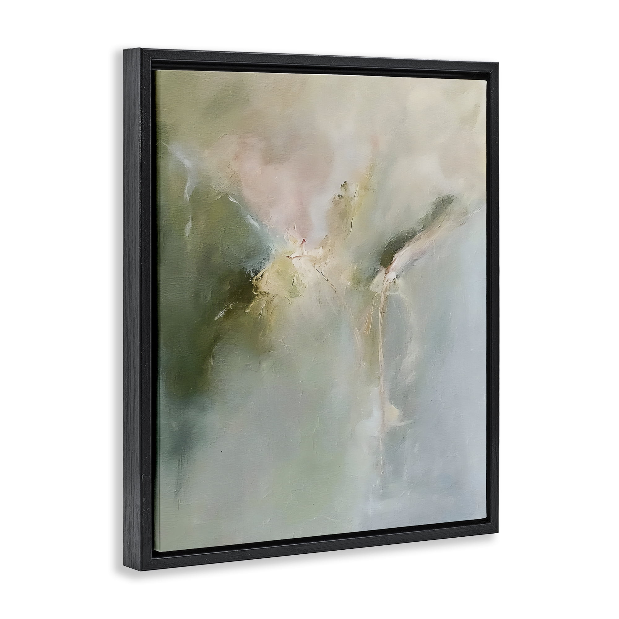 Stupell Industries Ethereal Brushwork Harmony Black Framed Floater Canvas Wall Art, design by Riley B