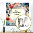 thumbnail image 3 of Designart "Moroccan Garden Enchantment II" 0 Square Mirror For Wall Decor - Large Blue Square Mirror Printed Wall Decor - Bohemian Square Living Room Mirror, 3 of 5