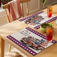 thumbnail image 4 of Independence Day Placemats Set of 1, Red Truck Flower US Flag Non-Slip Place Mats Washable Table Mats for Kitchen Dining Table Decorations Indoor/Outdoor, 4 of 9