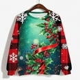 thumbnail image 4 of FDGIU Women's Christmas Graphic Tunic Tops - Soft Long Sleeve Crewneck Blouses with Xmas Tree Prints, Holiday Party Tees, 4 of 4