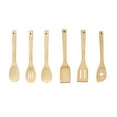 thumbnail image 2 of Kids Tableware,Set Of 6 Spoon Spatula For Non Stick Pot Carbonized And Wood Spatula Wooden Spoon Kitchen Utensils, 2 of 8