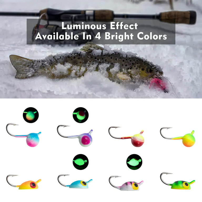 Goture Ice Fishing Jig Set Ice Fishing Lures for Panfish Crappie