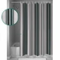 thumbnail image 3 of Vintage Stripes Shower Curtain Set ，Waterproof Fabric Shower Curtains Black Navy Gray Striped Abstract Lines Shower Curtains for Bathroom,Bathroom Decor 54x"78", 3 of 7