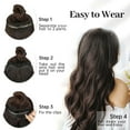 thumbnail image 5 of DOPI Hair Extensions 20 Inch Invisible Wire Medium Brown Hair Extensions Adjustable Long Wavy Hair Extensions Synthetic Upgrade 4 Secure Clips in Hairpieces, 5 of 7