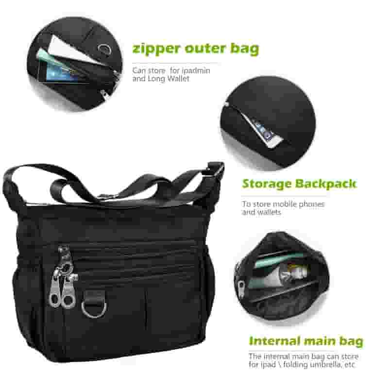 人気ブランド新作豊富 Nylon Small & Large Nicoport Crossbody Pocket Multi Bag, MessengerBags
