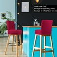 thumbnail image 2 of PiccoCasa Stretch Spandex Bar Stool Cover for Short Back Chair Burgundy 2, 2 of 8