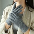 thumbnail image 3 of Guantes cálidos de imitación de cachemira para otoño e invierno, guantes para dedos con pantalla táctil, guantes para montar al aire libre para damas, 3 of 5