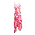 thumbnail image 2 of Calvin Klein Women's Printed Spaghetti-Strap Midi Dress (8, Watermelon Multi), 2 of 2
