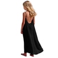 thumbnail image 2 of EGNMCR Robe Longue Ample à Bretelles pour Filles, Mode, Mignonne, Couleur Unie, avec Cordon au Dos, Robe pour Filles, 2 of 4