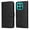 Black, variant on Wallet Phone Case for Honor X8C with Card Holder and Stand Function Black