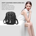 thumbnail image 2 of Sywqhk Bolso De Mano De Mensajero Multibolsillo De Moda Bolso De Hombro De Pu Suave (Negro) Sywqhk Para estrenar, 2 of 9