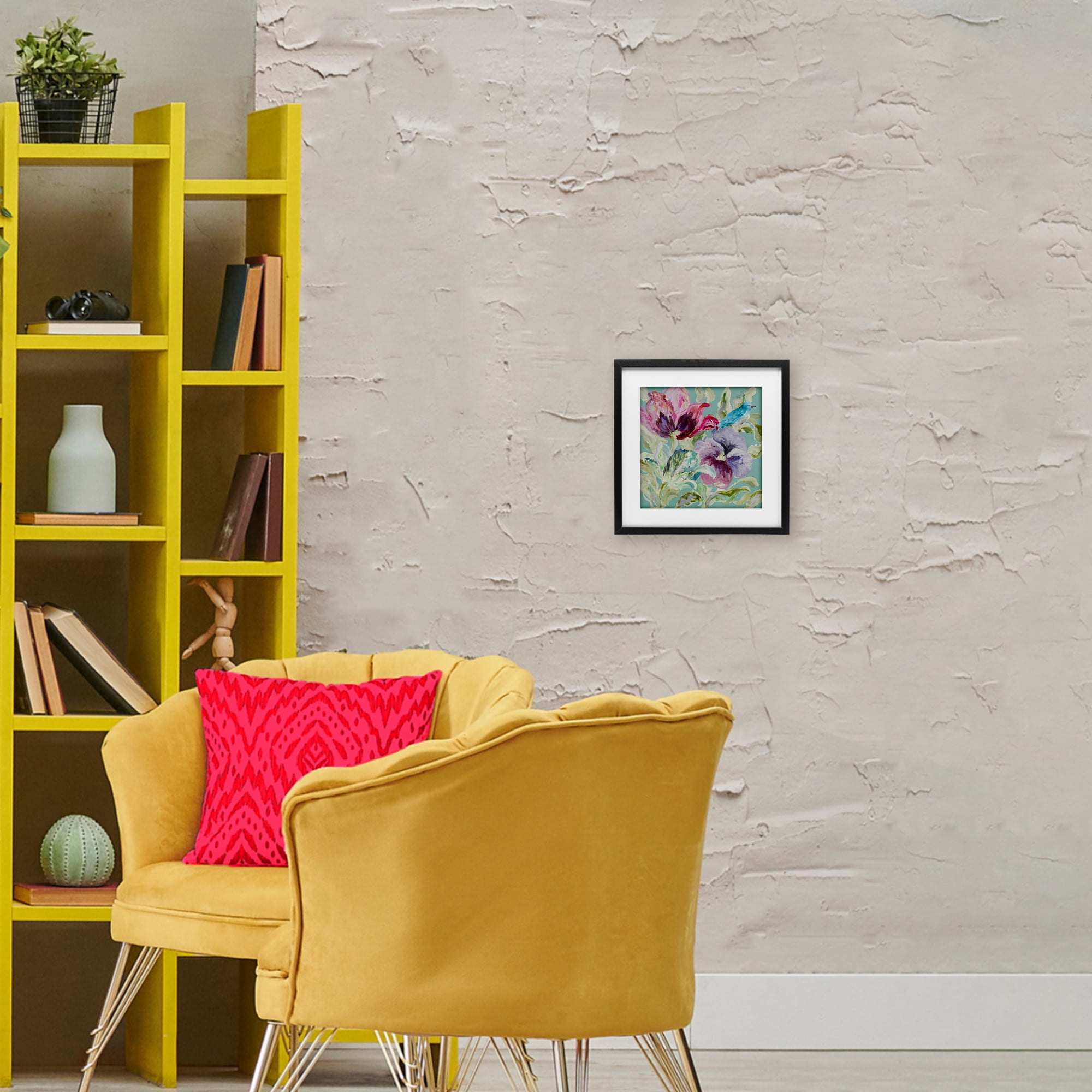 Stupell Industries Lyrical Garden Strokes Black Framed Print Under Glass, design by Lanie Loreth