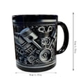 thumbnail image 3 of Engine Block Design Mug V8 Cylinder Shaped Coffee Cup with Detailed Mechanical Texture for Home or Office Use, 3 of 7