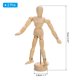 thumbnail image 2 of Figura de maniquí de madera Uxcell de 4.5", modelo de maniquí de dibujo para artistas, flexible y móvil, 2 paquetes, 2 of 7