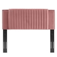 thumbnail image 4 of Headboard, Rivet Nailhead, Tufted, Full Queen, Pink, Velvet, Mid Century Bedroom, Modern Contemporary Boutique HB35239, 4 of 9