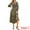 Brown, variant on Floral Smocked Long Puff Sleeve A-Line Boho Maxi Dress XS Black