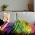 thumbnail image 3 of Abstract Soft Flannel Fleece Throw Blanket, Colorful Geometric Shapes Triangular Polygons Creative Surreal Print, Cozy Plush for Indoor and Outdoor Use, 70" x 90", Multicolor, by Ambesonne, 3 of 5