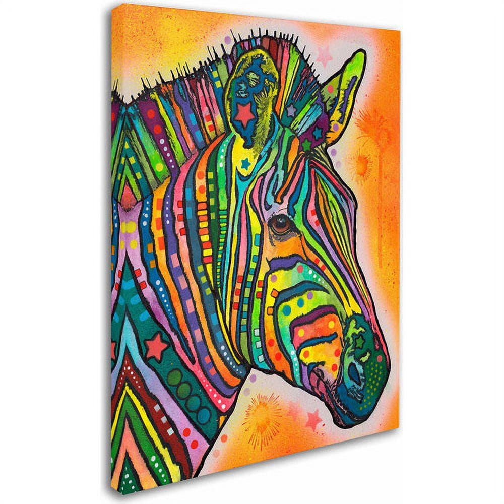 Trademark Fine Art "Zebra" Canvas Art by Dean Russo