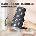 thumbnail image 5 of 20OZ Unicorn Insulated Tumbler with Handle and Straw Double Wall Stainless Steel Cup Coffee Mug for Daily Use Perfect Gifts for Women Mom Friends for Birthday Christmas Thanksgiving, 5 of 6