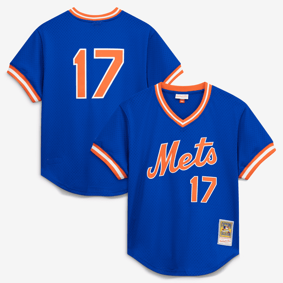 Men's Mitchell & Ness Keith Hernandez Royal New York Mets Authentic Batting Practice Jersey