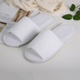thumbnail image 3 of 10 pares de pantuflas de spa con punta abierta, pantuflas blancas para invitados de hotel de spa, se adapta a la mayoría de los hombres y mujeres, 3 of 5