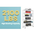 BestOffice 6 Tier Wire Shelving Unit with Wheels 2100LBS Capacity