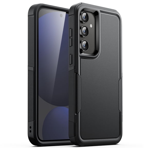 JETech Case for Samsung Galaxy S24 FE, Heavy Duty Dual-Layer Protection, Rugged Tough Shockproof Phone Cover with Matte Design (Black)