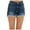 Navy Blue, variant on High Rise Jean Shorts for Women Casual Cuffed Denim Shorts Stretchy Folded Hem Straight Hot Short Jeans